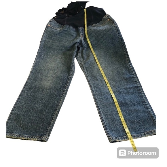 Ingrid & Isabel Maternity Over Belly Cropped Vintage Straight Jeans Size 8 - Picture 16 of 16